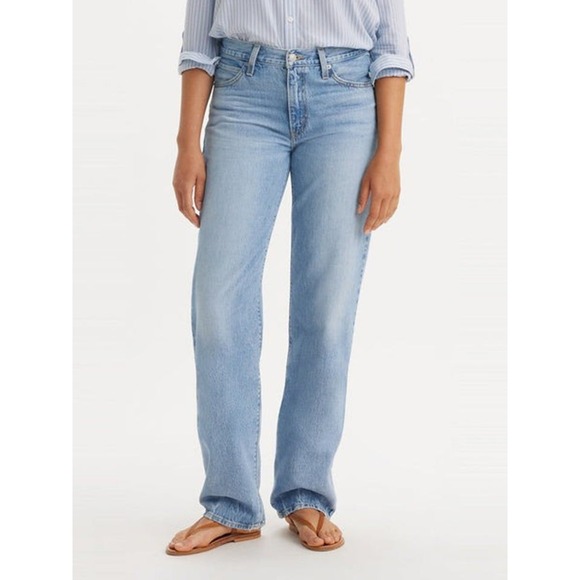 Levi's Denim - Levis 94 Baggy Jeans Womens 31 Riveting Light Wash Straight Leg Denim A3510-0035